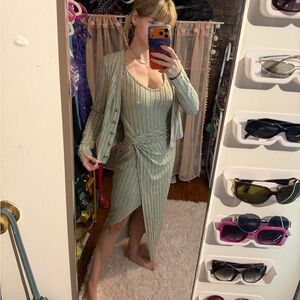 💕 gray dress/sweater set